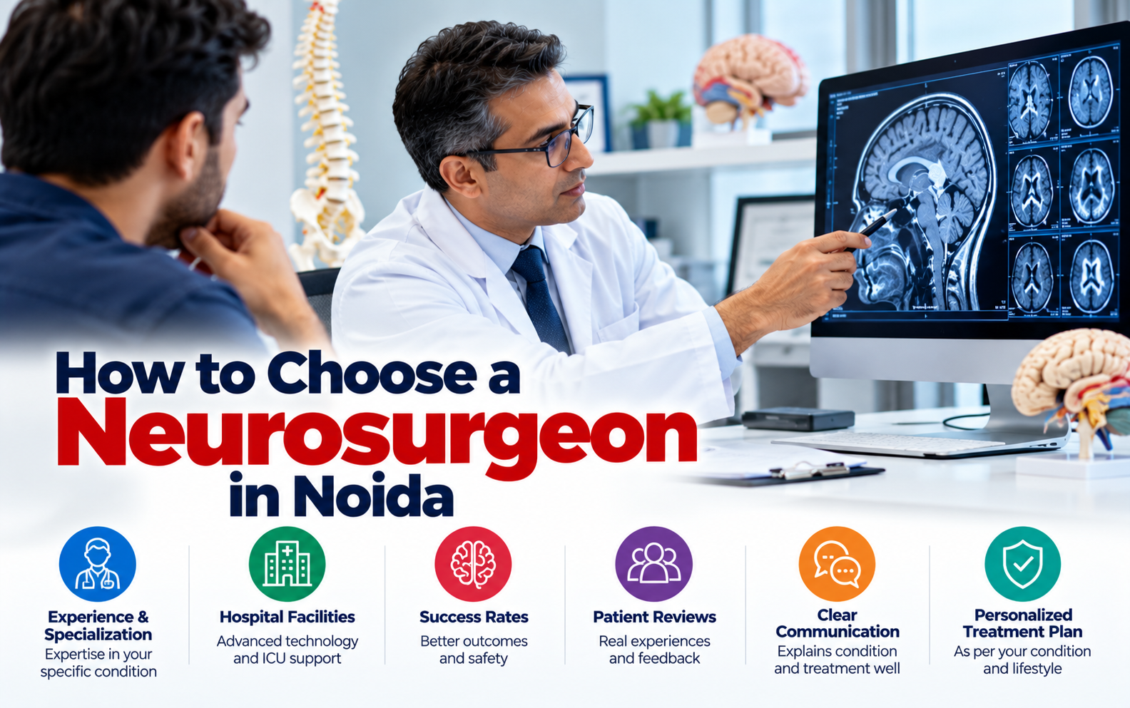 Medical illustration for How to Choose a Neurosurgeon in Noida