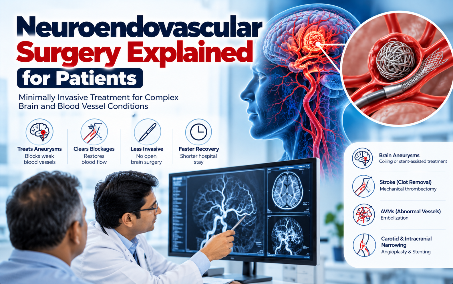Medical illustration for Neuroendovascular Surgery Explained for Patients