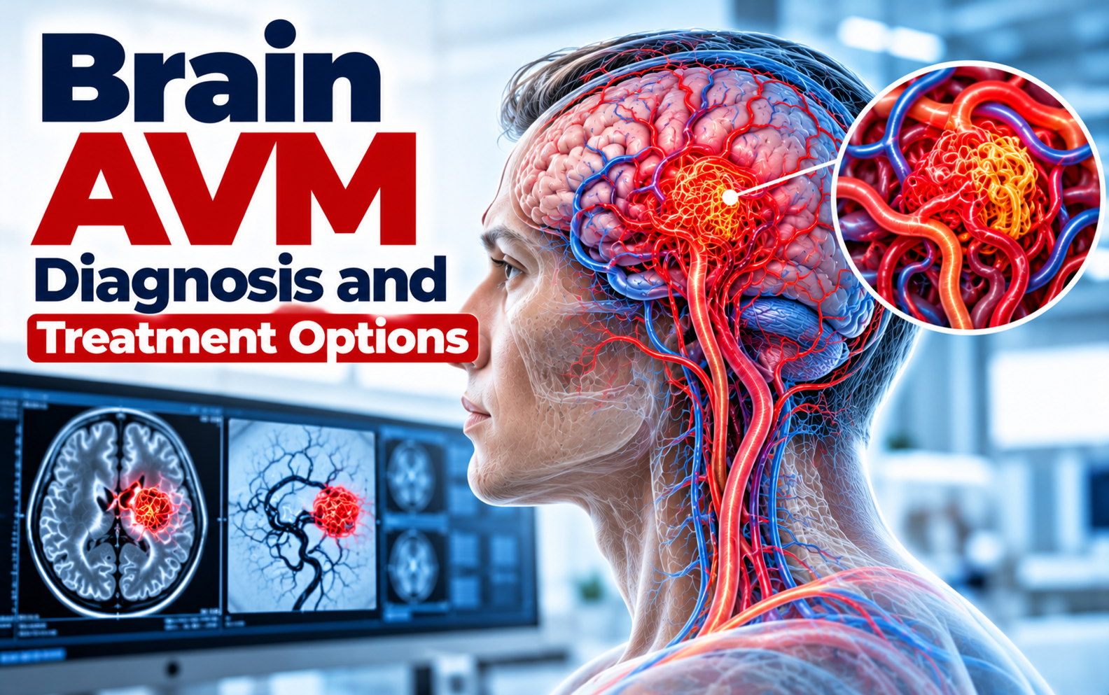 Medical illustration for Brain AVM Diagnosis and Treatment Options