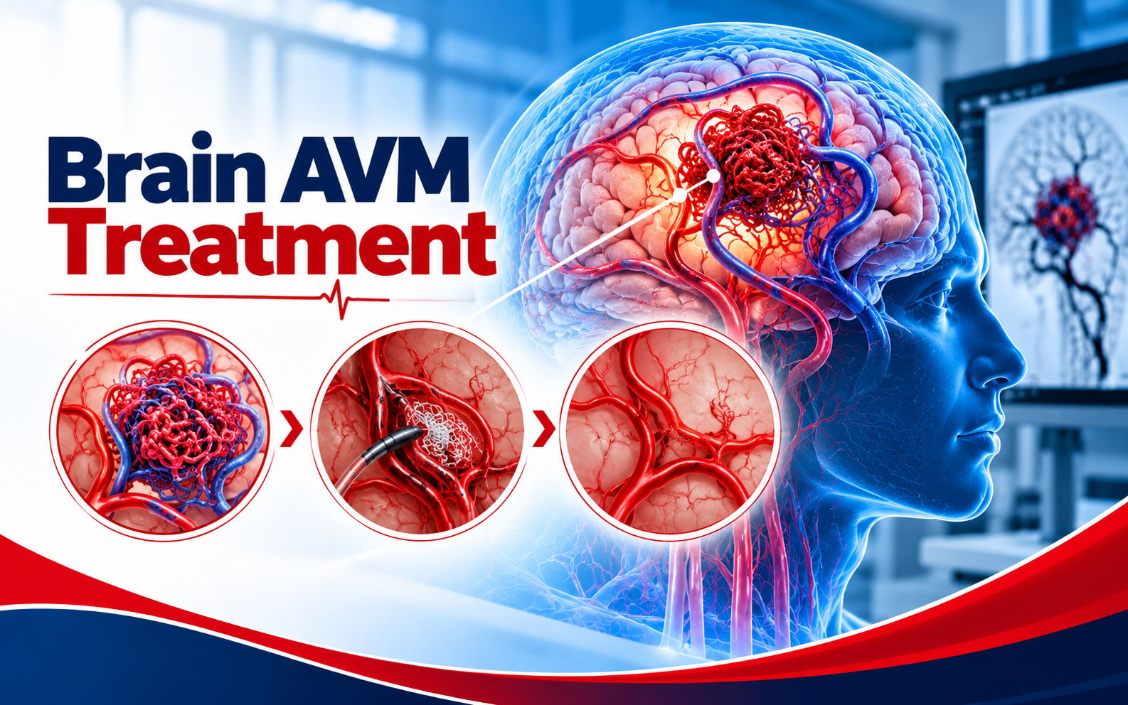 Illustration relating to Brain AVM Treatment